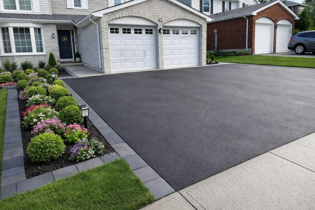 Sophisticated interlock in Ottawa with premium stone pavers, elegant contemporary design, and luxury residential finish enhancing modern curb appeal